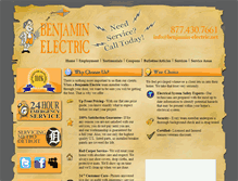 Tablet Screenshot of benjamin-electric.net